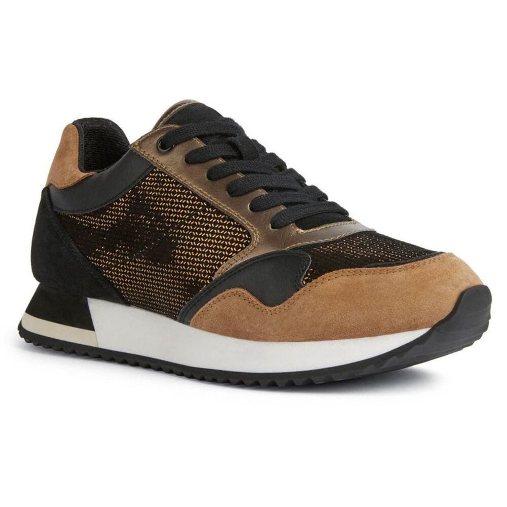Geox Womens/Ladies Doralea Leather Sneakers / Bronze/Caramel Toffee